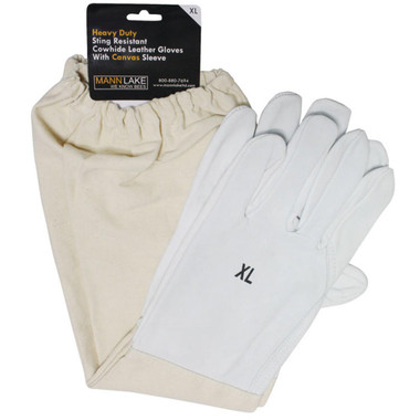 Economy Cowhide Leather Beekeeping Gloves,Z343, Mann Lake Ltd.